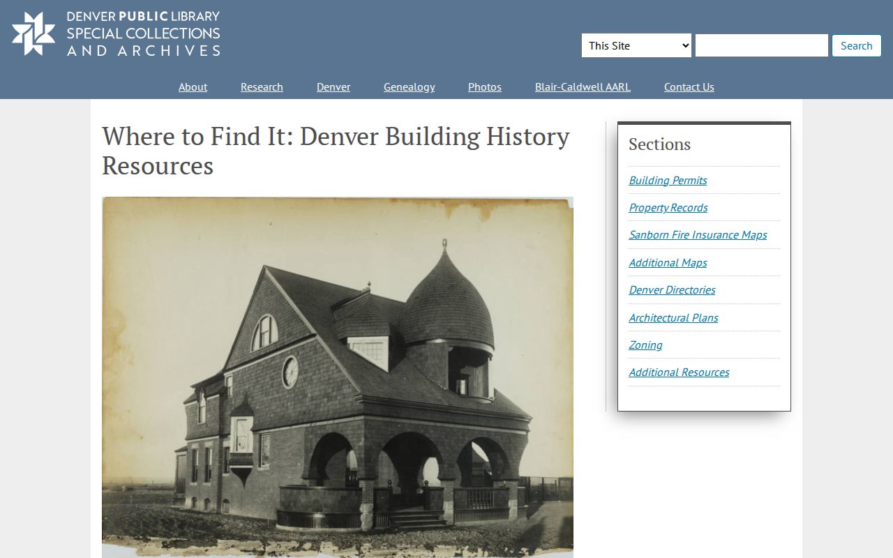 Thornton past residents Denver criss-cross directory house-history source
